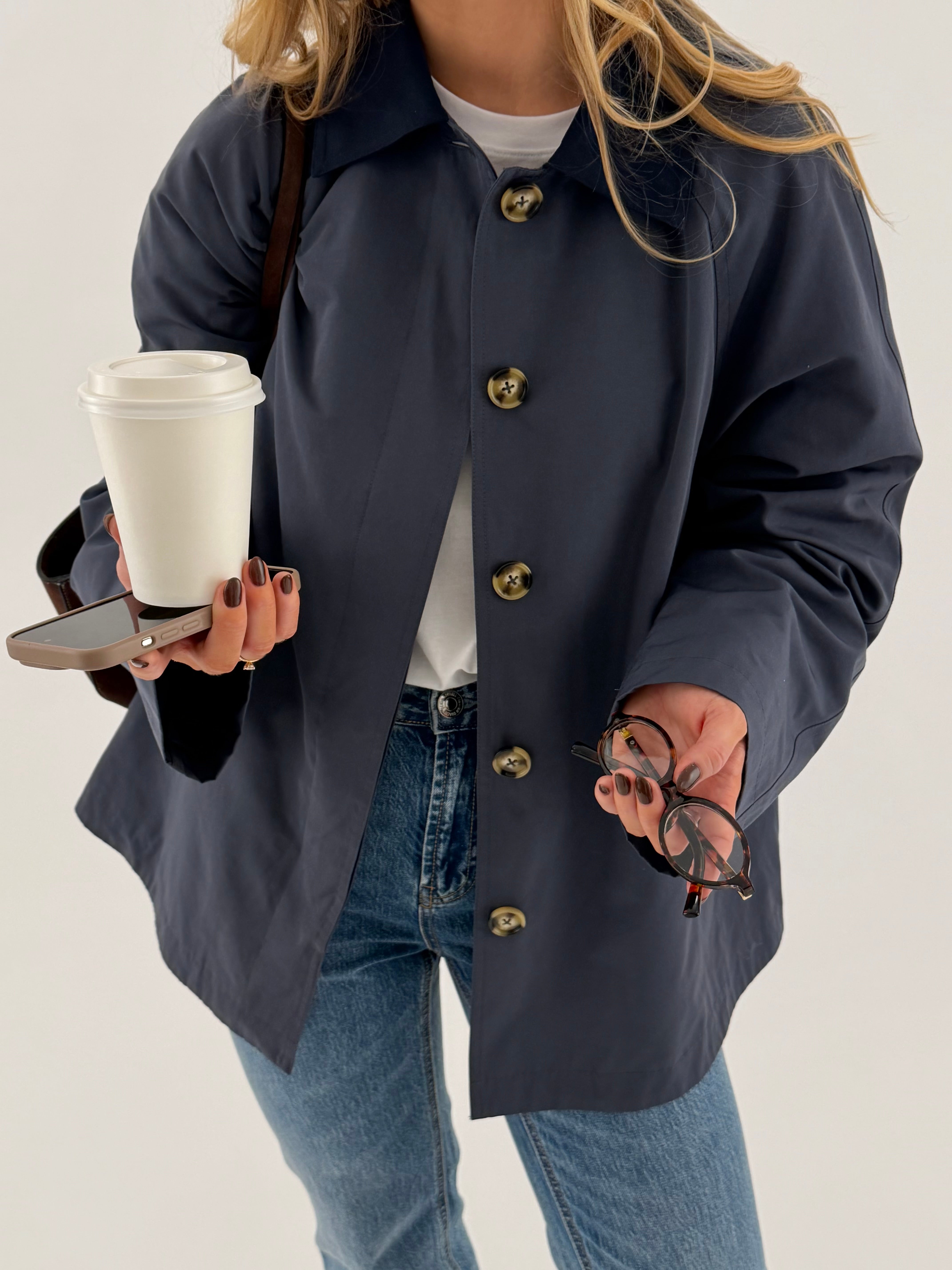 PCVILMA Trenchcoat - Ombre Blue